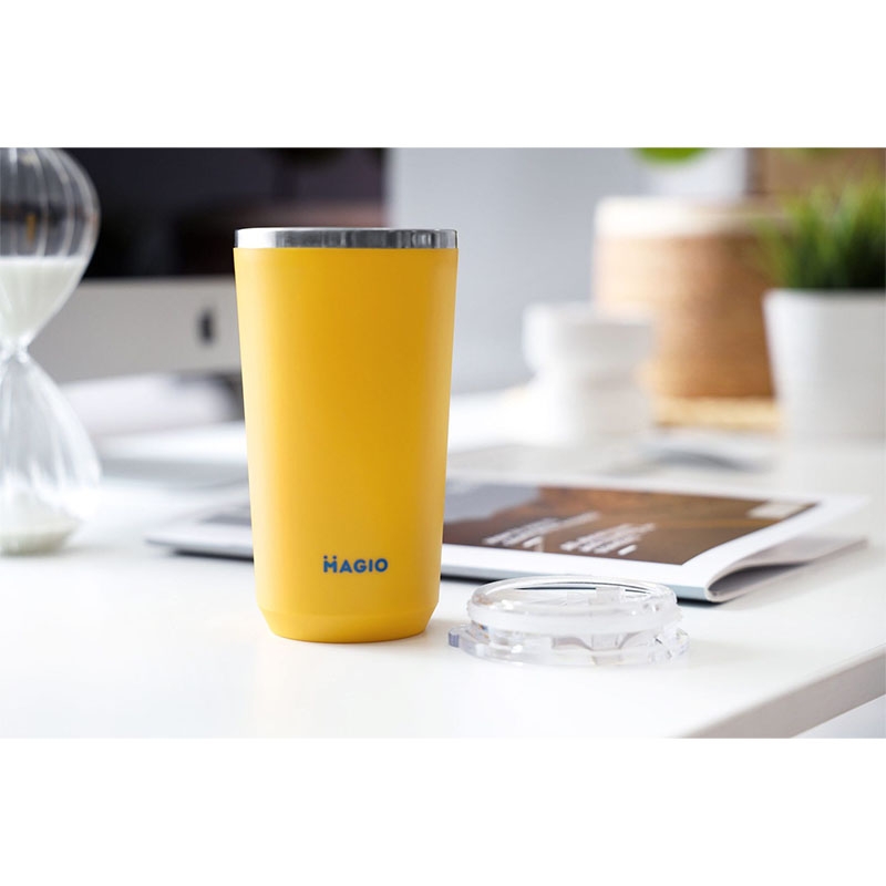 Термокружка Magio MG-1040Y 400 мл Yellow (23678448) - фото 4