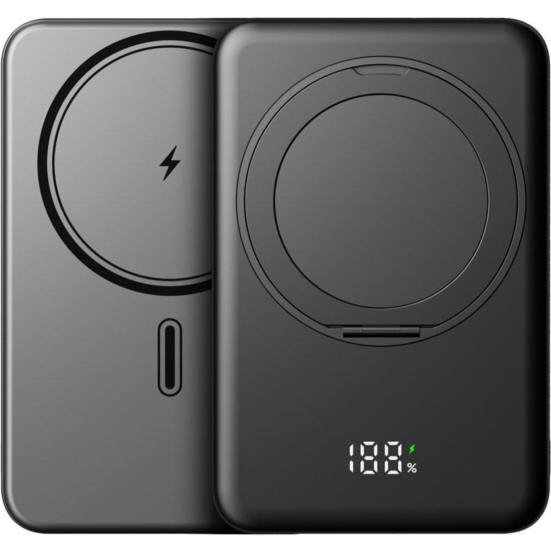 Повербанк с беспроводной зарядкой Gelius HOLDIX GP-PBW302 Magnetic Wireless Charge 15W 10000 mAh Black (100988) - фото 2 Повербанк с беспроводной зарядкой Gelius HOLDIX GP-PBW302 Magnetic Wireless Charge 15W 10000 mAh Black (100988) - фото 2