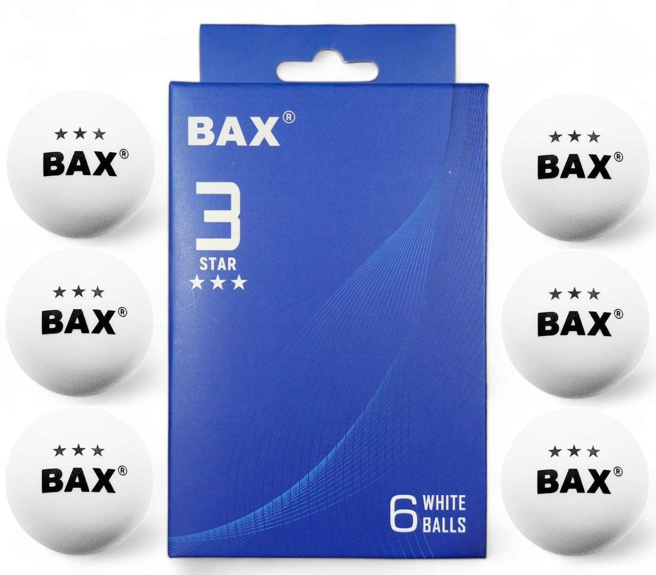 Набор мячиков для настольного тенниса Bax 3 Star 6 шт. (151309 6)