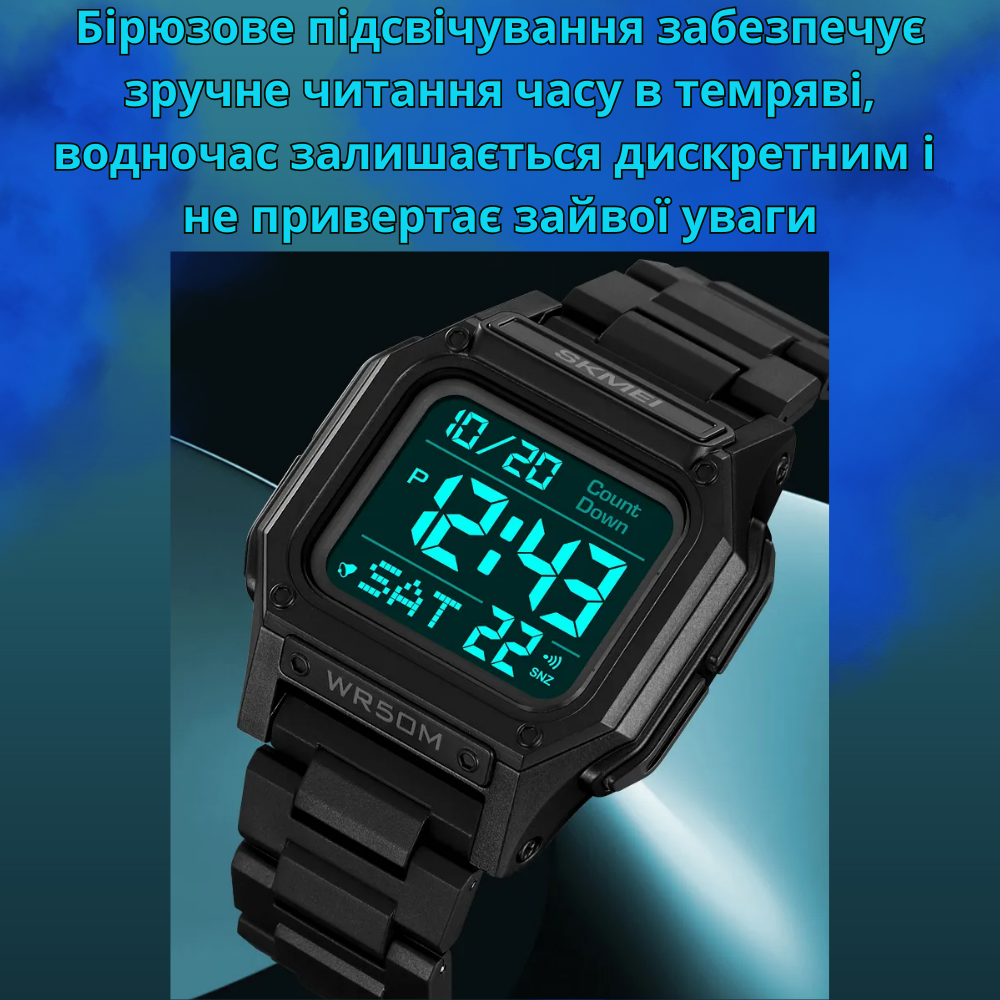 Наручний годинник чоловічий Skmei спортивний з підсвічуванням водонепроникний Чорний (2264) - фото 4 Наручний годинник чоловічий Skmei спортивний з підсвічуванням водонепроникний Чорний (2264) - фото 4
