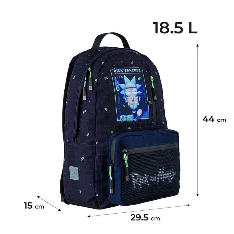 Школьный рюкзак подростковый KITE Education RM24-949L teens Rick and Morty 18,5 л Синий - фото 3