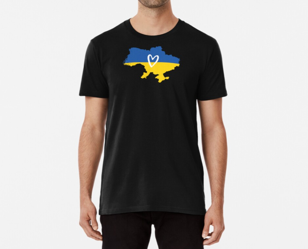 Футболка мужская патриотическая Stedman с принтом Карта Украины с сердцем XL Черный (УКР50-1598849246)