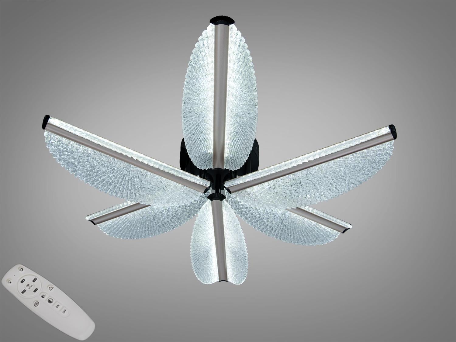 Люстра LED потолочная Diasha пульт 75W 2407/6L CG Шампань