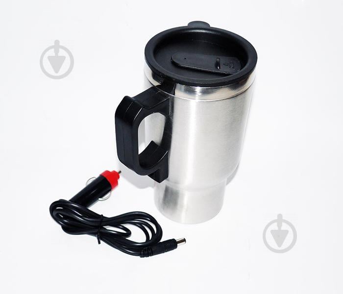 Термокружка с подогревом Electric Mug 12 V Серебристый с черным (73698839)