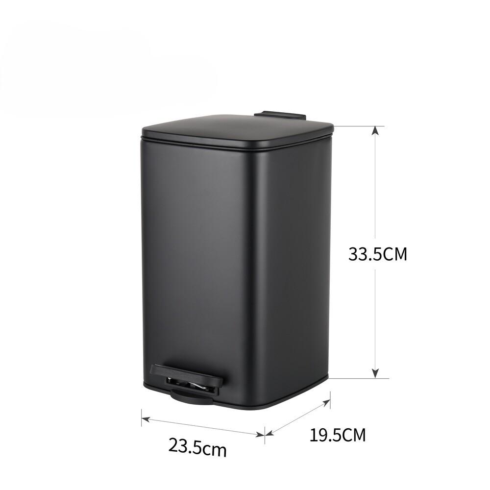 Мусорное ведро Zerix Kubix-TC0108 с плавным закрытием квадратное 8 л Черный (ZX5892) - фото 5 Мусорное ведро Zerix Kubix-TC0108 с плавным закрытием квадратное 8 л Черный (ZX5892) - фото 5