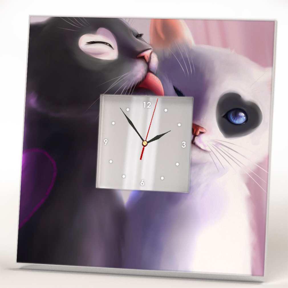 Часы настенные для дома WonderCloud киса 260x260 мм (C03679)