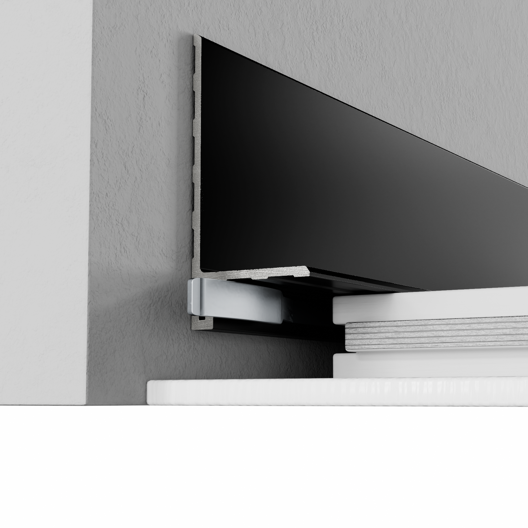 Микроплинтус алюминиевый Thinline SVM-317B 32x2600 мм Черный (25470498) - фото 4