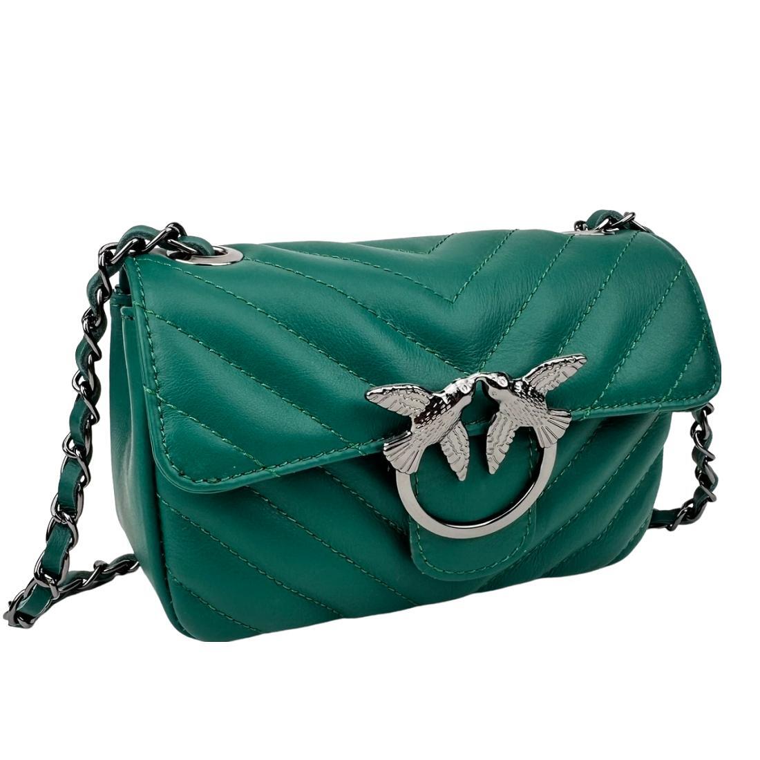 Женская сумка Royal Bag F-IT-056GR на цепочке Зеленый (6691)