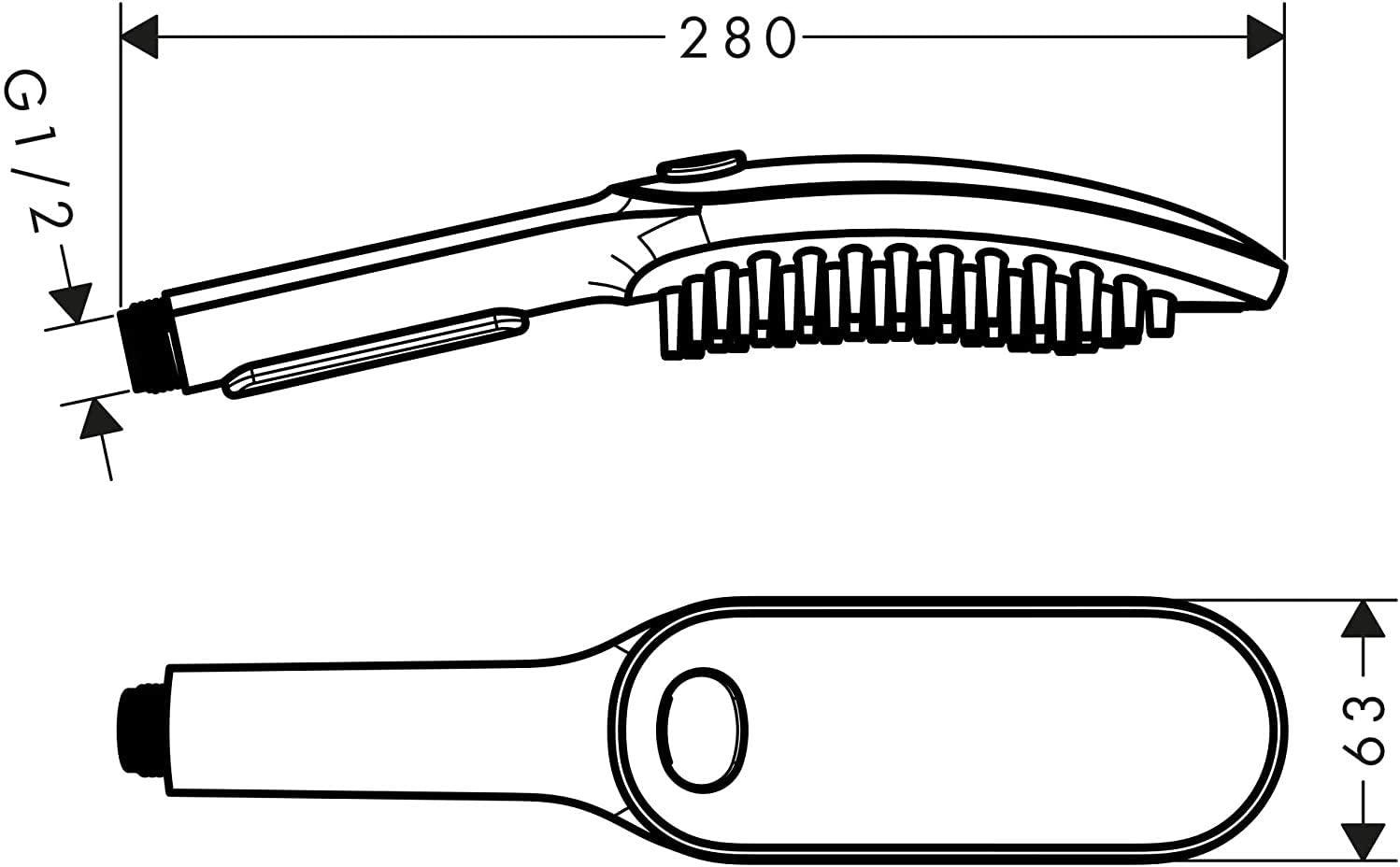 Душевая лейка для собак Hansgrohe DogShower 26640540 с кнопкой 160x63 мм Синий (114655) - фото 2