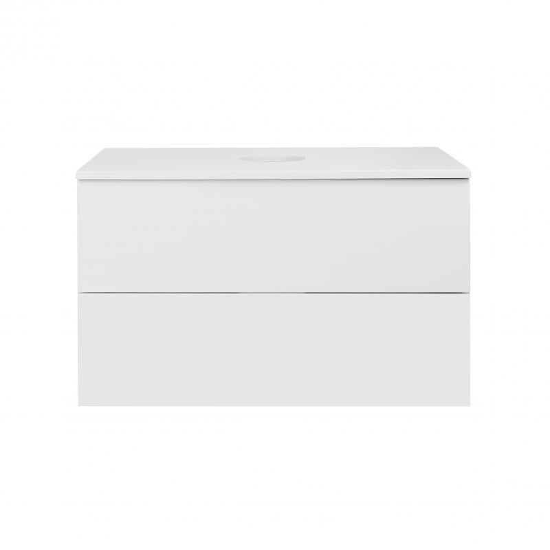 Тумба подвесная Q-tap Tern со столешницей White (QT1779TPL801W)