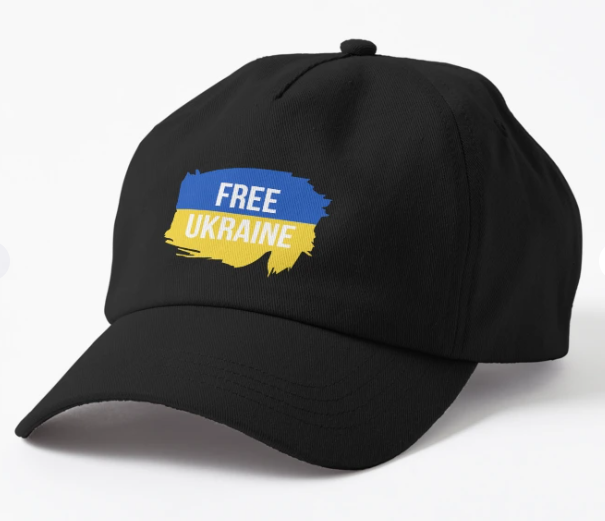 Кепка унісекс Malfini з патріотичним принтом Free Ukraine Вільна Україна Чорний (УКР21К-1)