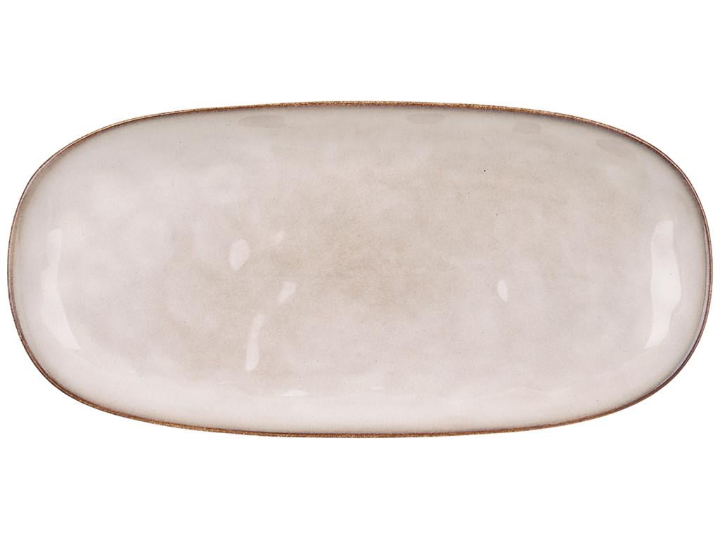 Блюдо овальное керамическое Casual 31x15 см Бежевый (BDI-344-217) Блюдо овальное керамическое Casual 31x15 см Бежевый (BDI-344-217)