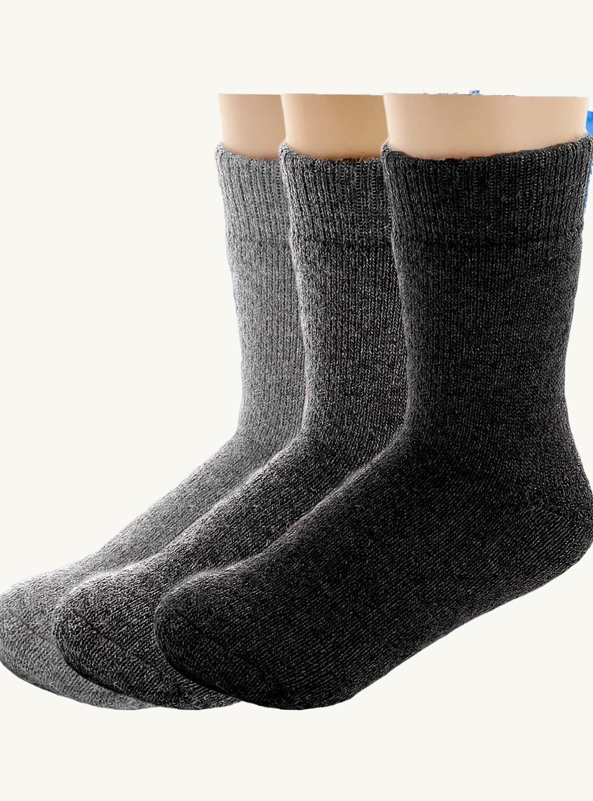 Термоноски мужские DobraMama 8445 из шерсти мериноса р. 38-44 3 шт. Черный/Серый (61725)