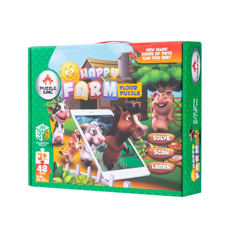 Интерактивная игра PUZZLE KING Happy Farm 3D AR пазл с дополненной  реальностью 48 эл. (SUN6817)