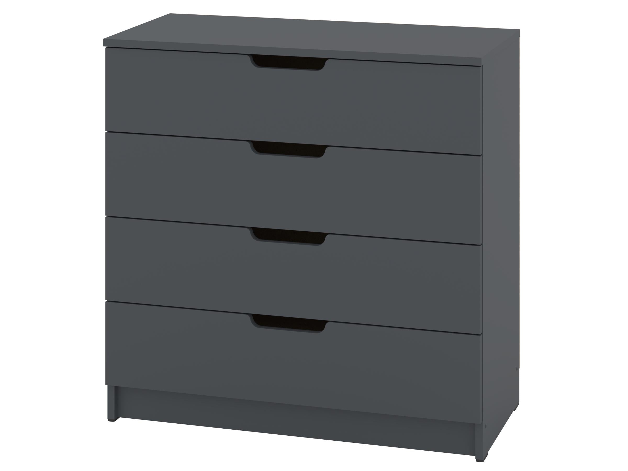 Комод с ящиками PEHOTIN ЭКО К-4 ДСП 80х38х80 см Антрацит (PN-100555)
