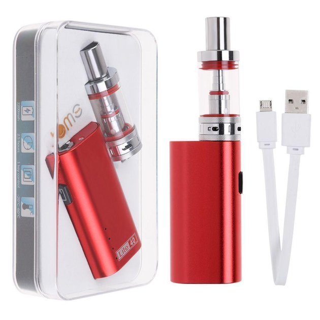 Набор электронной сигареты Jomo Lite 40w 2200 mAh Kit и 3 испарителя вейп Kit Red (18200) - фото 4