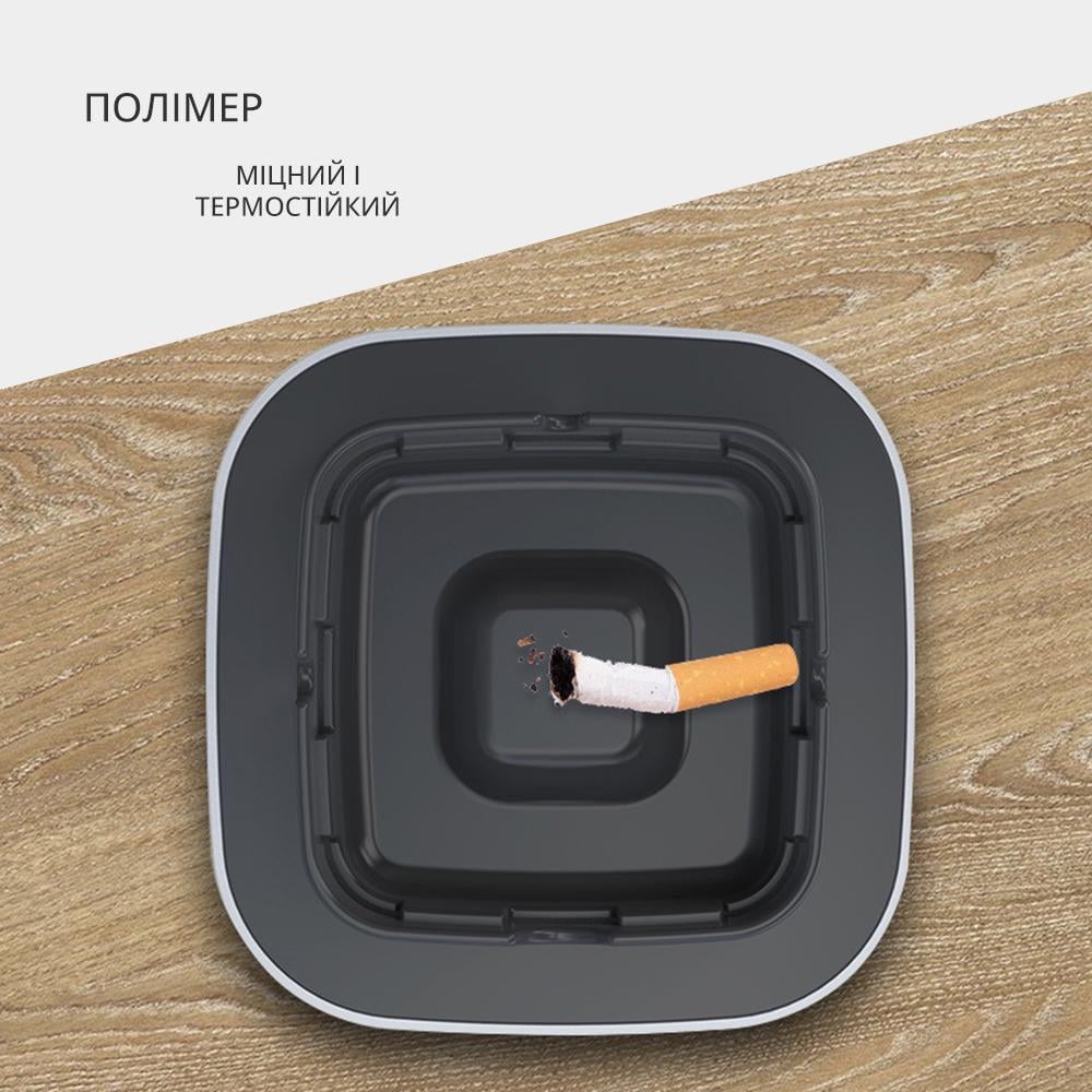 Попільничка бездимна з очищенням повітря від сигаретного запаху Блакитний (13484842) - фото 6