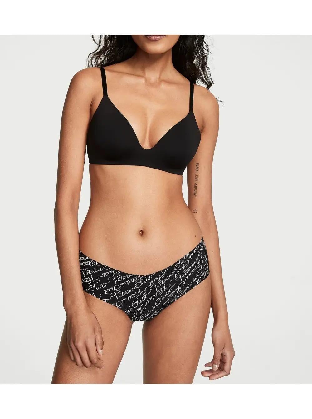 Трусики бесшовные Victoria's Secret Sexy Illusions Cheeky Panty S Черный (26667298)