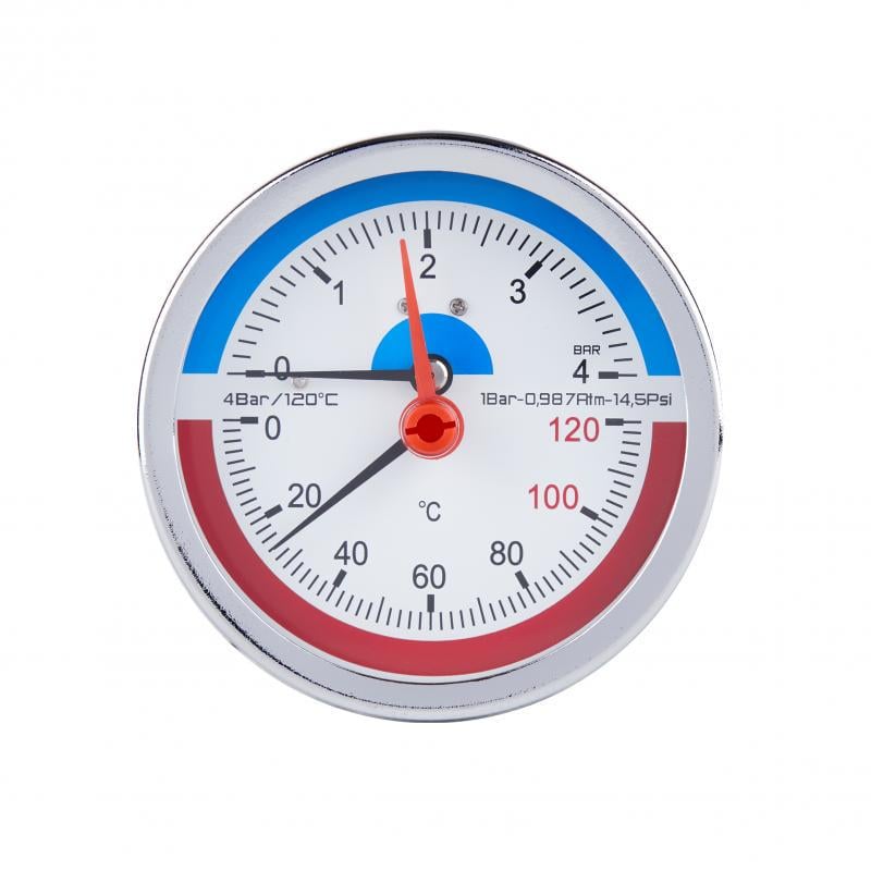 Термоманометр SD Plus 80 мм 1/2" заднее подключение (SD1734B)