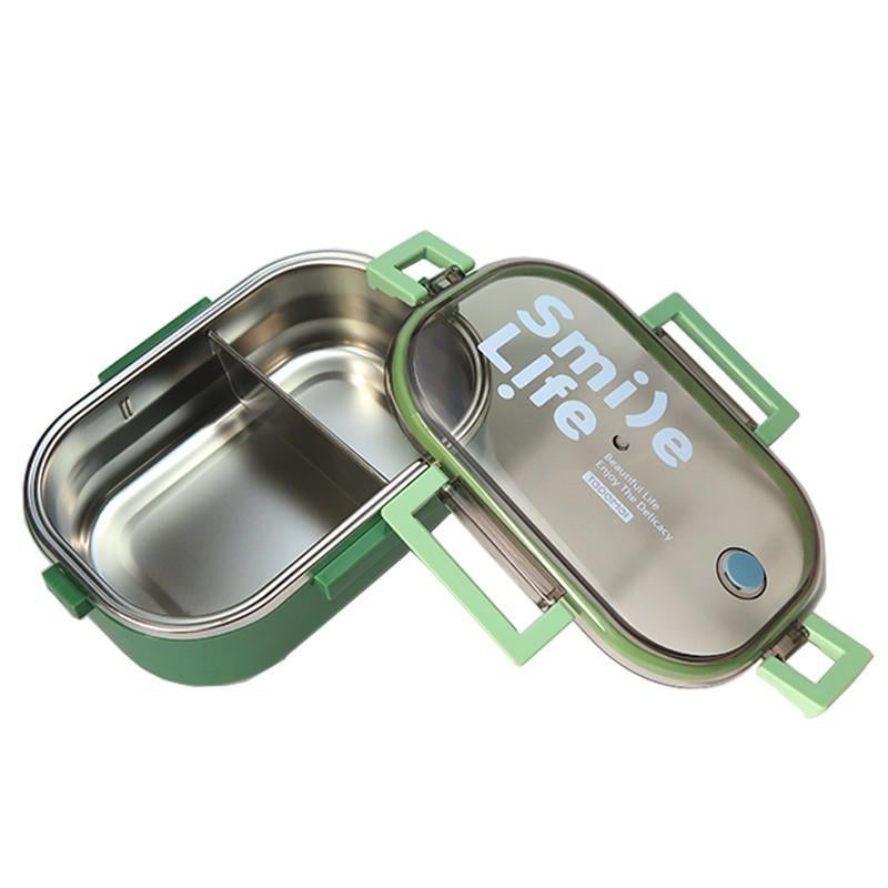 Ланч-бокс Smile Life с разделителем Зеленый