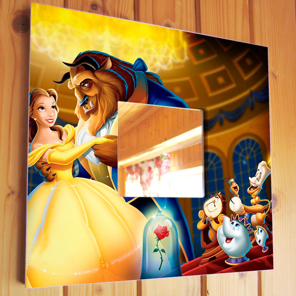 Зеркало "Beauty and the Beast" Диснея 260х260 мм (M03528) Зеркало "Beauty and the Beast" Диснея 260х260 мм (M03528)