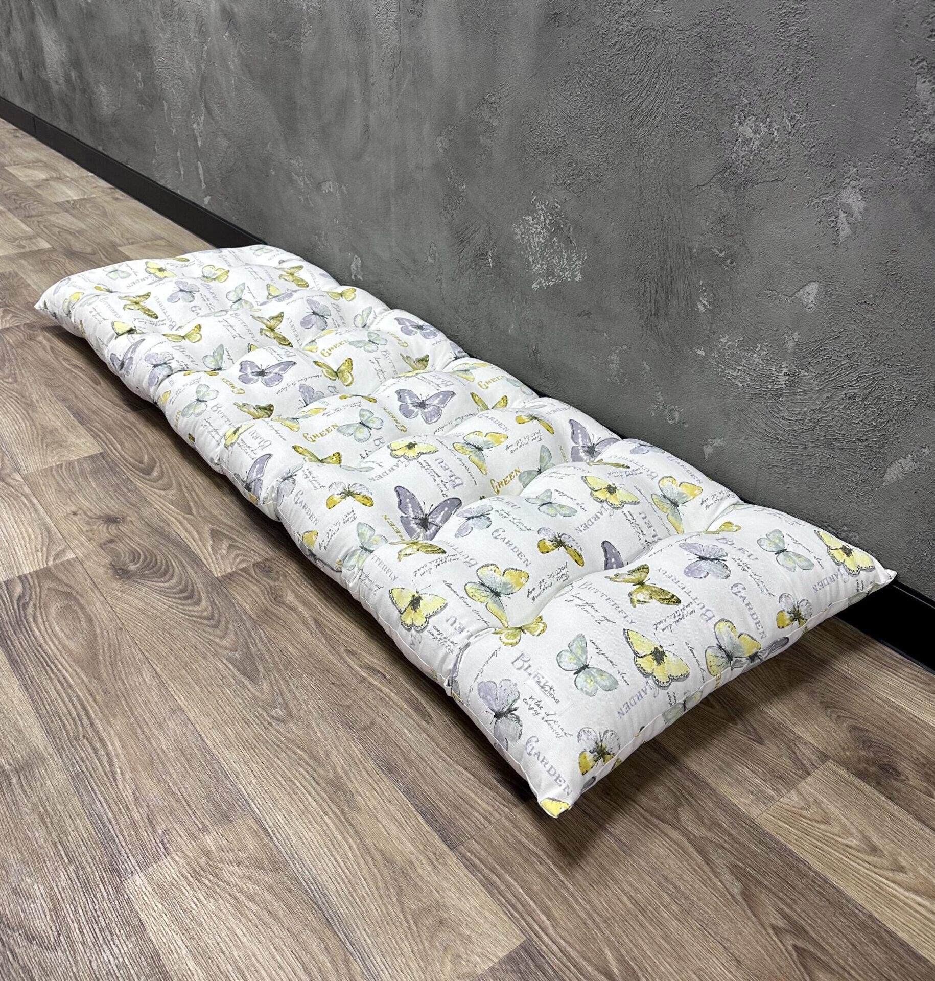 Подушка Comfort Home Butterflies на підвіконня/каркаси/піддони/садові меблі 100х50 см
