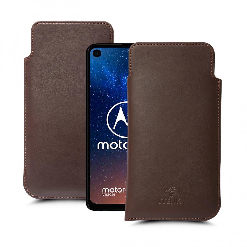 Футляр Stenk Elegance для Motorola One Vision Коричневий (63380)