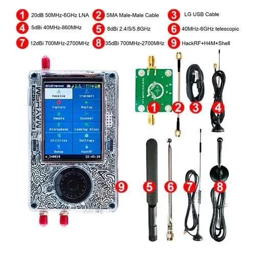 Програмно-визначувана радіостанція HackRF One з PortaPack H4 та програмним забезпеченням Mayhem (23523607) - фото 6