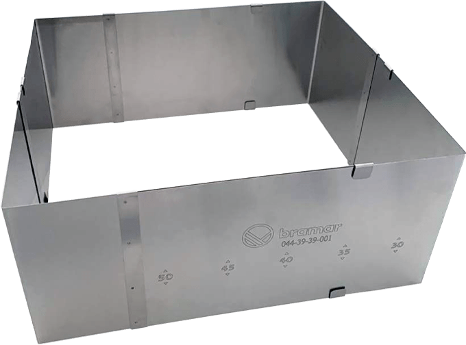 Форма раздвижная прямоугольная Bramar Н 150 мм (prН150)