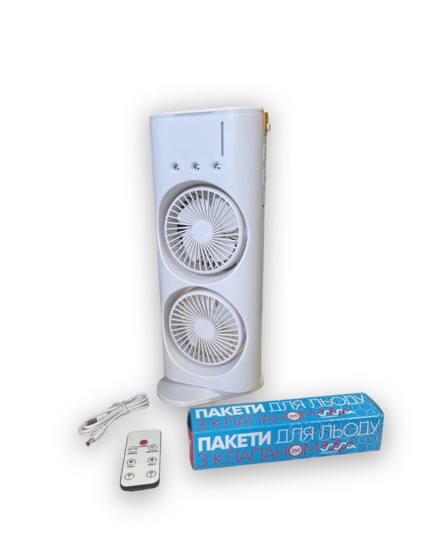 Вентилятор настільний двосторонній Double-ended Spray Fan LED 3 швидкості - фото 9 Вентилятор настільний двосторонній Double-ended Spray Fan LED 3 швидкості - фото 9