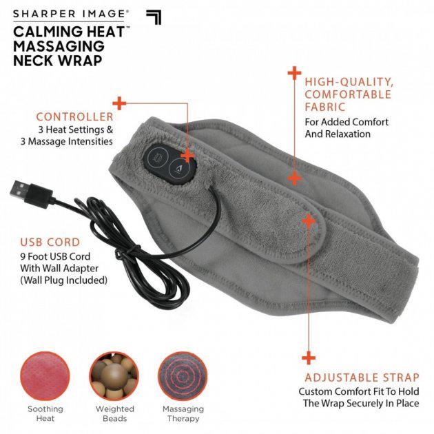 Пояс вібромасажний CALM HEAT MASSAGING NECK WRAP USB LY65 (29-14-15951) - фото 7