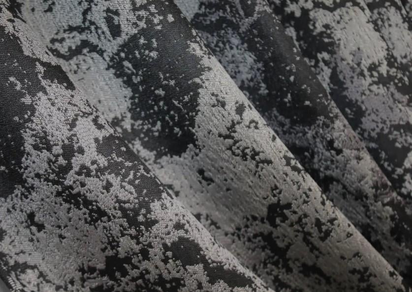 Ткань шторная Мрамор Al7 Серый/Черный (1464ш)
