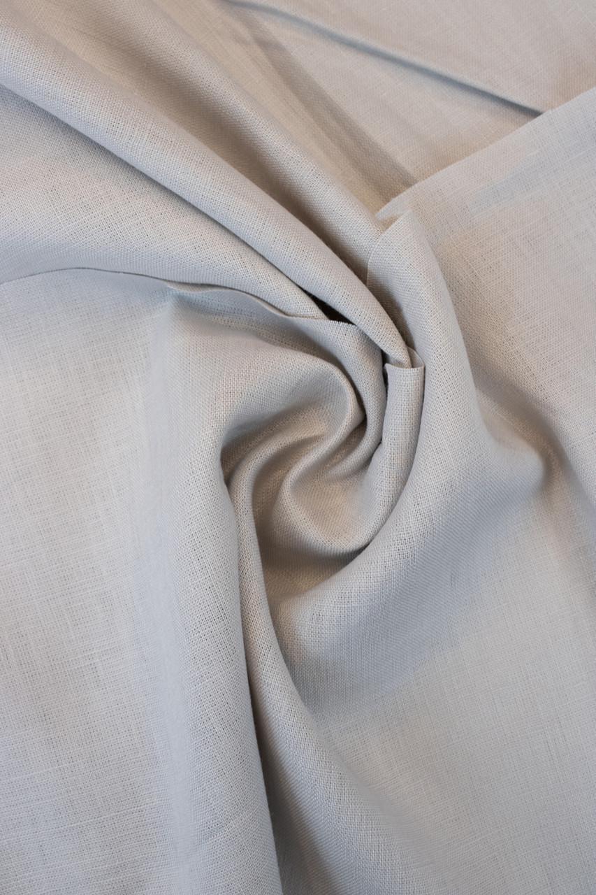 Тканина лляна сорочкова 00с6 135 г/м2 колір 530 Vapor Blue 14-4203 TCX 100% льон Молочний (OBR840_530)