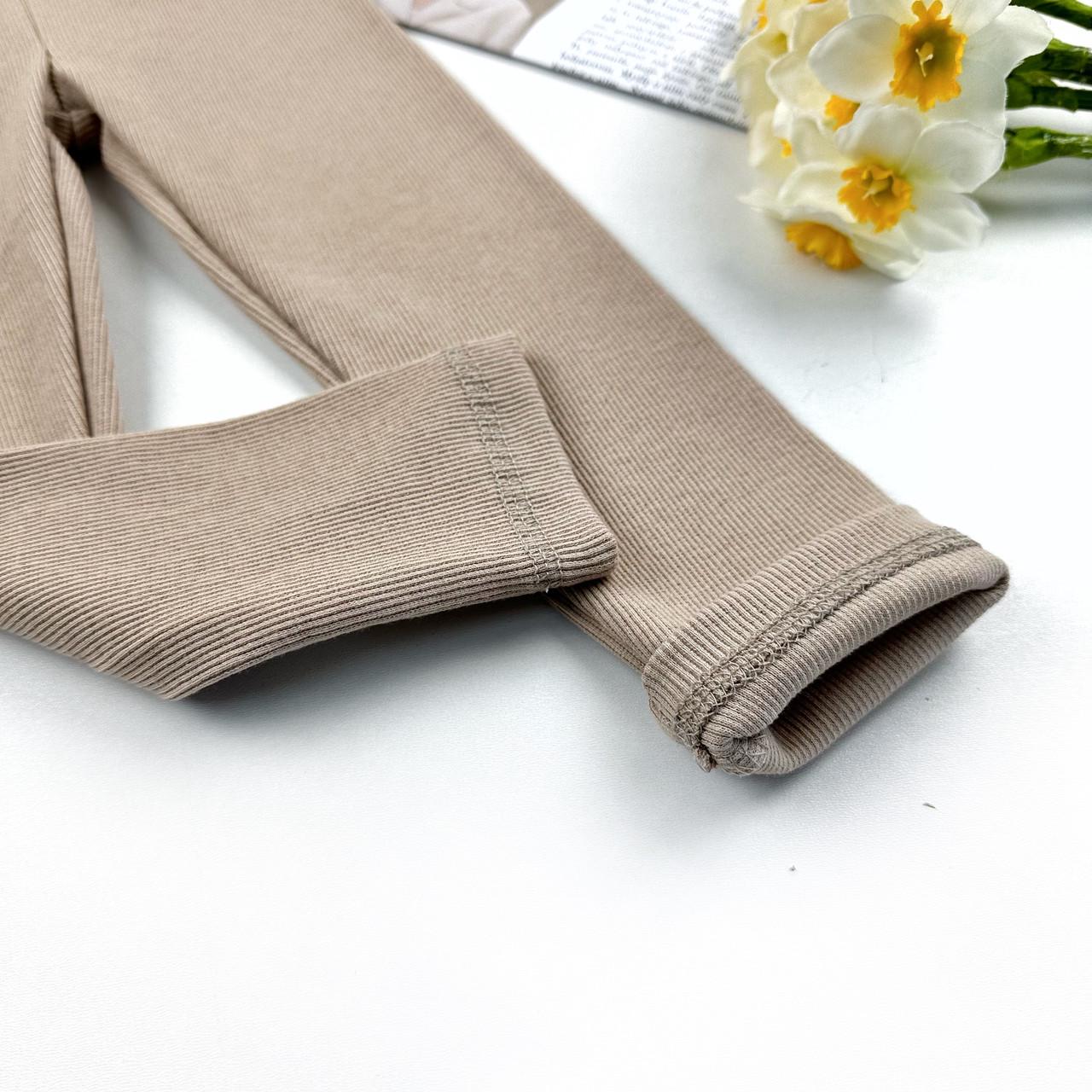 Лосини дитячі в рубчик 122 см Світло-коричневий (2186828608) - фото 3