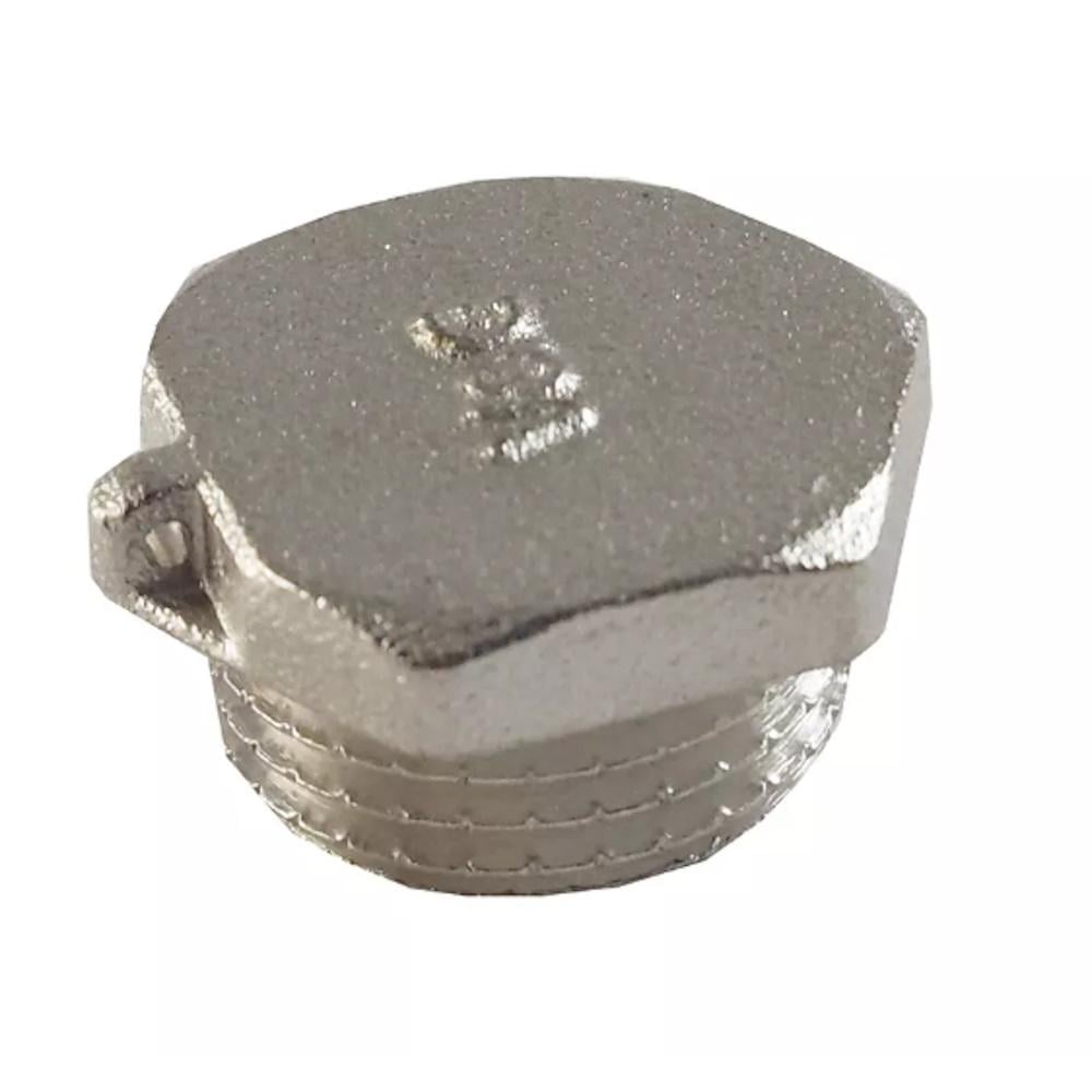 Заглушка латунная никелированная V&G VALOGIN 1" наружная резьба (SQ-1041323)