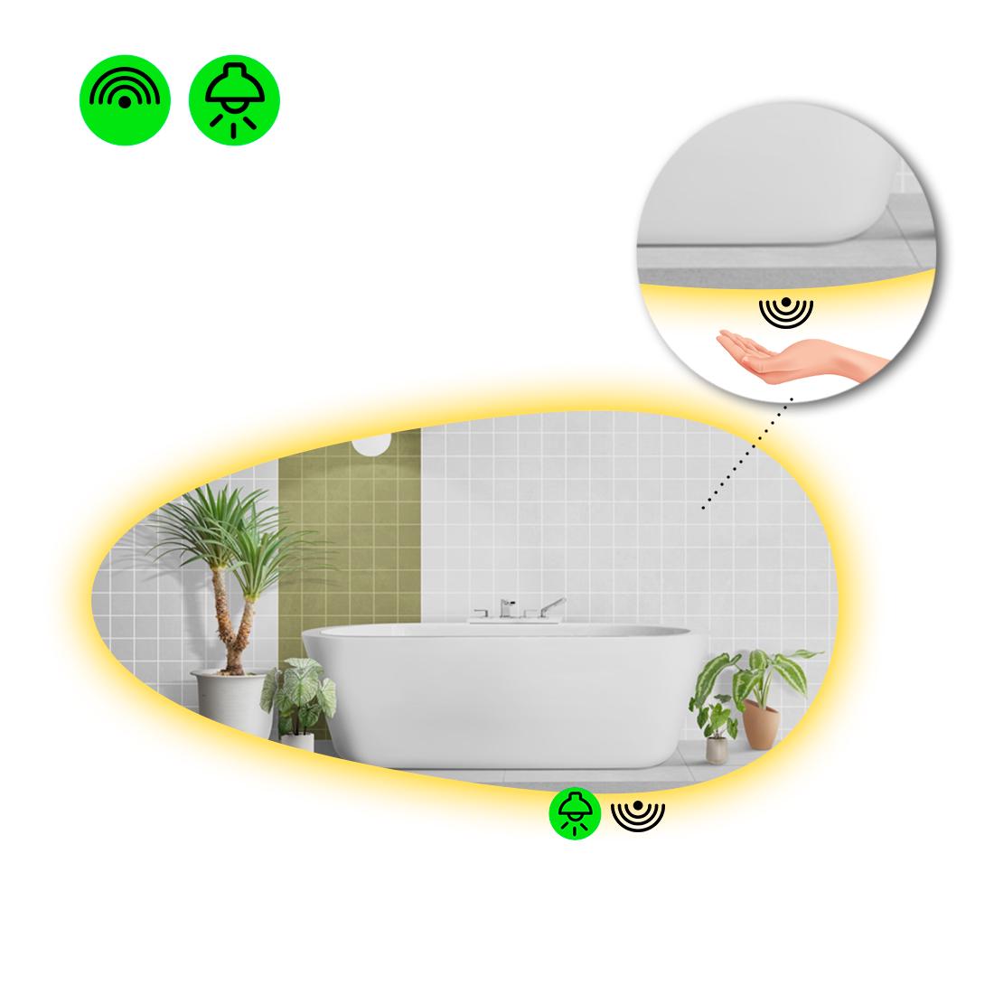 Зеркало с LED подсветкой Occhio 2 с ИК включателем 120x60 см (8737544) Зеркало с LED подсветкой Occhio 2 с ИК включателем 120x60 см (8737544)