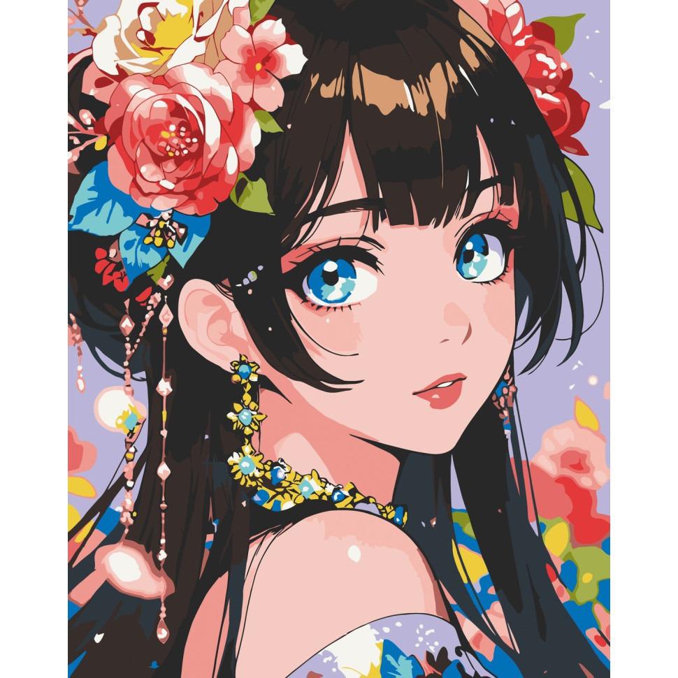 Картина по номерам Ideyka Голубоглазый цветок 40x50 см Разноцветный (PM-194-K-1235)