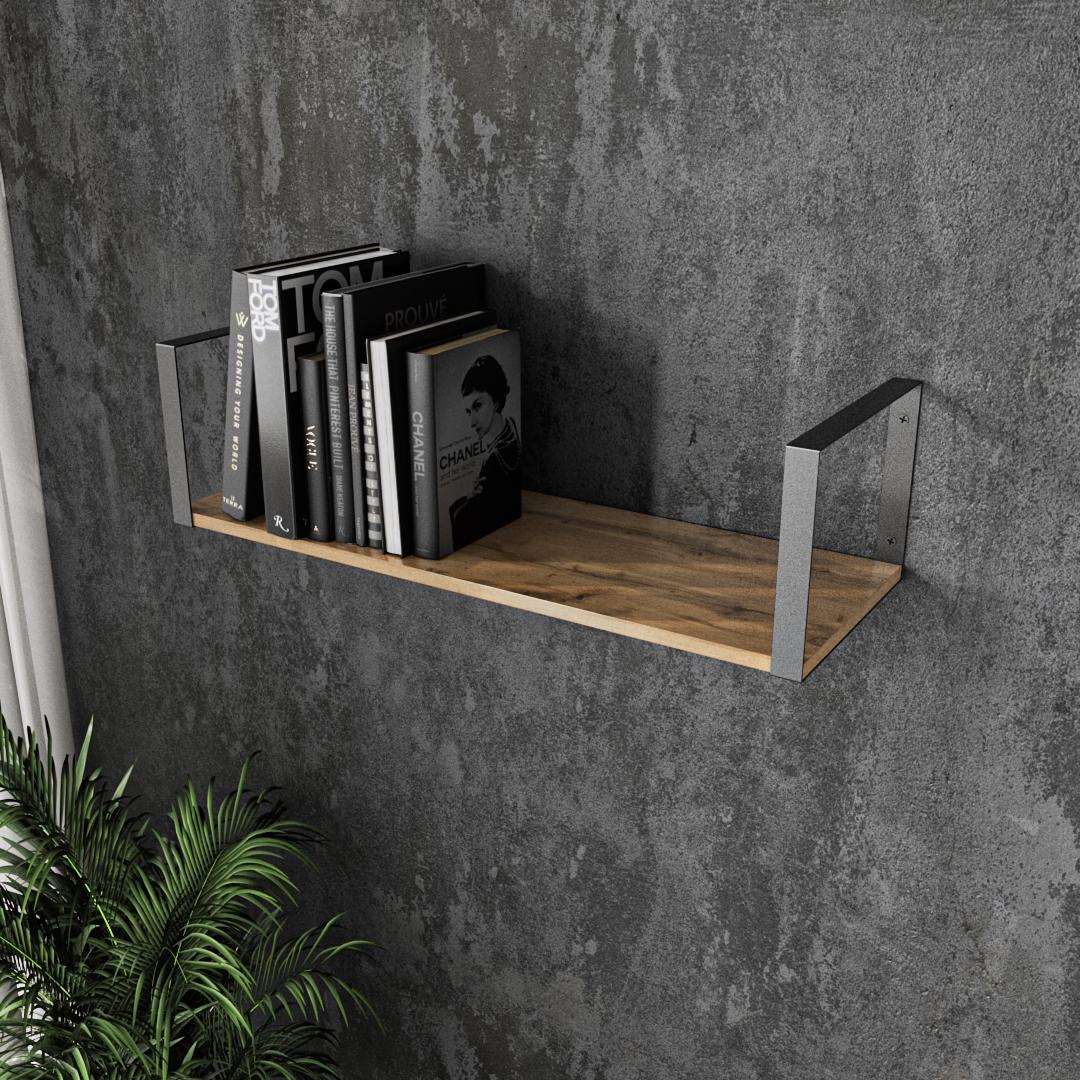 Полиця настінна із металевими кріпленнями 600x220x220 мм Дуб аппалачі/Чорний (mxs-21-ap-bl) Полиця настінна із металевими кріпленнями 600x220x220 мм Дуб аппалачі/Чорний (mxs-21-ap-bl)