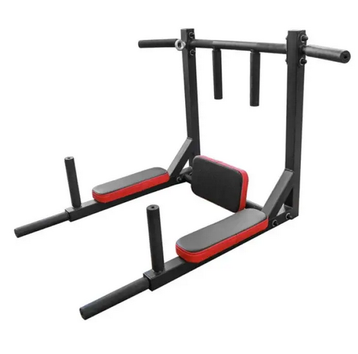 Турник настенный до 150 кг усиленный с брусьями Черный с красным (33085563)