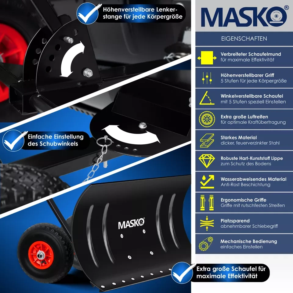 Лопата для снега KESSER 75x46x150 см 1,5 мм Черный - фото 7 Лопата для снега KESSER 75x46x150 см 1,5 мм Черный - фото 7