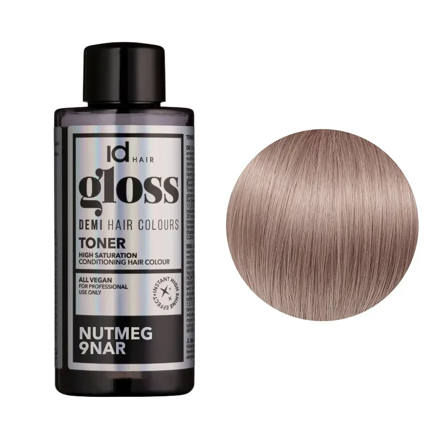 Краска для волос демиперманентная IdHair Gloss Toner 9NAR 9.16 Nutmeg 75 мл