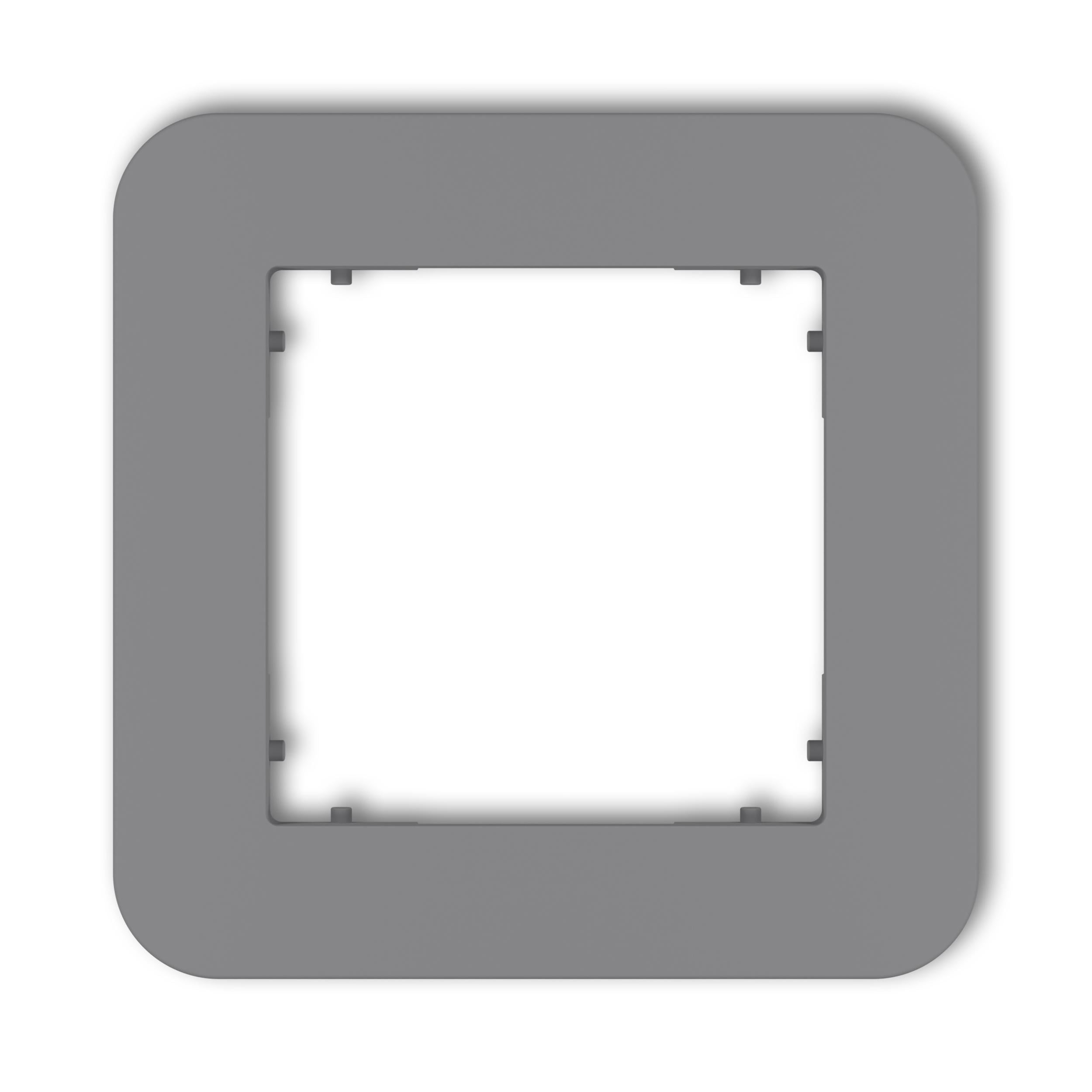 Рамка одинарная универсальная закругленная Karlik Mini Серый матовый (12MRTZ-1)