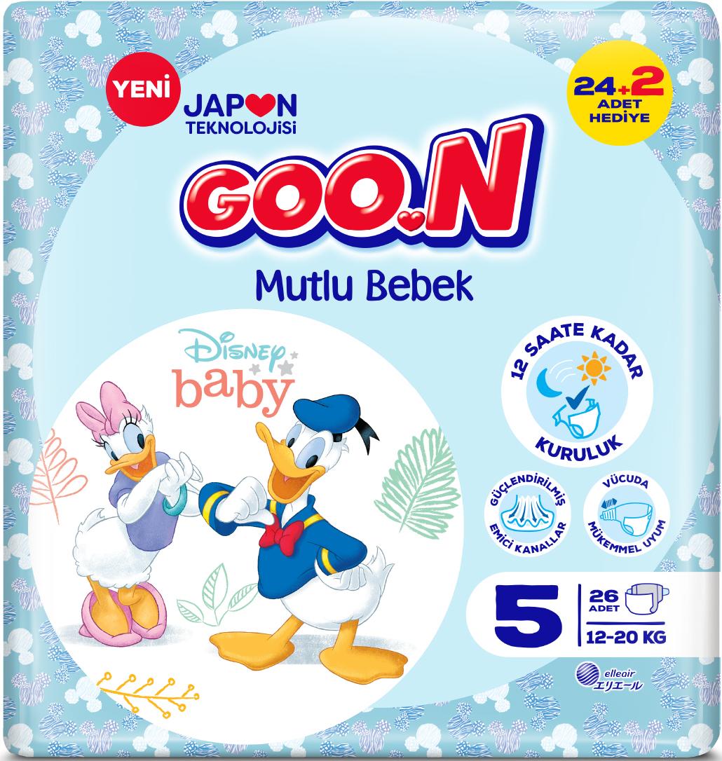 Подгузники Goo.N Mutlu Bebek 5 12-20 кг 26 шт. - фото 1