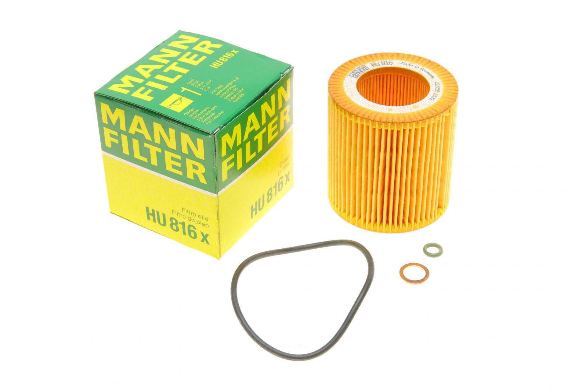 Фильтр масляный Mann-Filter для BMW 3 E90/F30/5 E60/F10 05-16 N52/N53/N20/N55 (HU 816 X)