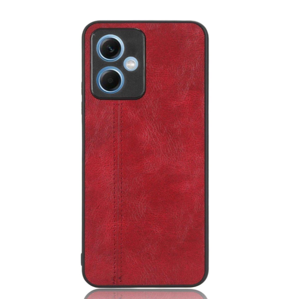 Противоударный чехол для Xiaomi Poco X5 5G Cosmiс Leather Case Red