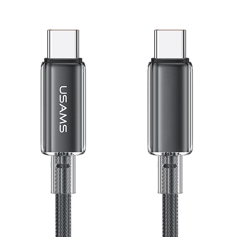 Дата-кабель Usams US-SJ660 Type-C to Type-C PD100W Cloud Series 1,2 м Black (00000070761_1)