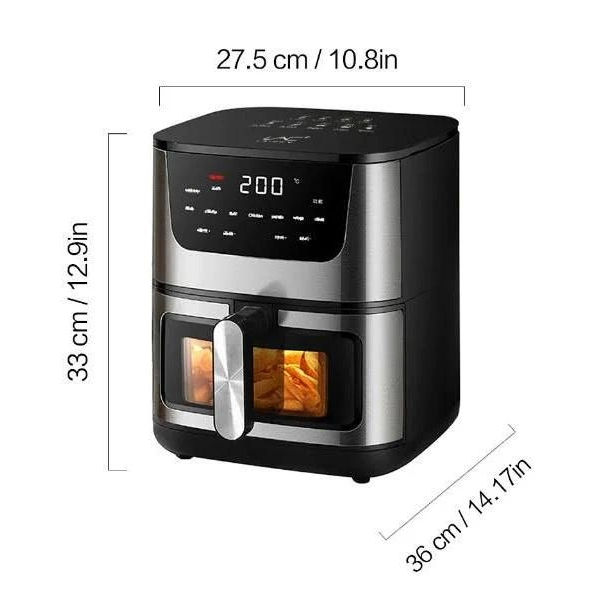 Аерогриль електричний Rainberg RB-2268 8 л 4200 Вт (RB-2268) - фото 11 Аерогриль електричний Rainberg RB-2268 8 л 4200 Вт (RB-2268) - фото 11