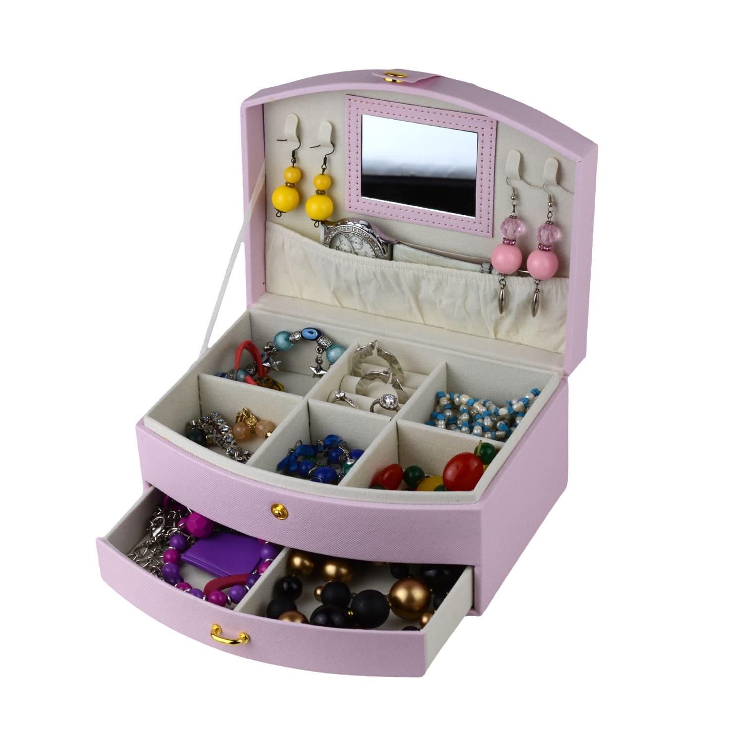 Шкатулка для украшений с зеркалом 20,5х15,5х10 см Розовый (ШДД-23-3) - фото 1 Шкатулка для украшений с зеркалом 20,5х15,5х10 см Розовый (ШДД-23-3) - фото 1