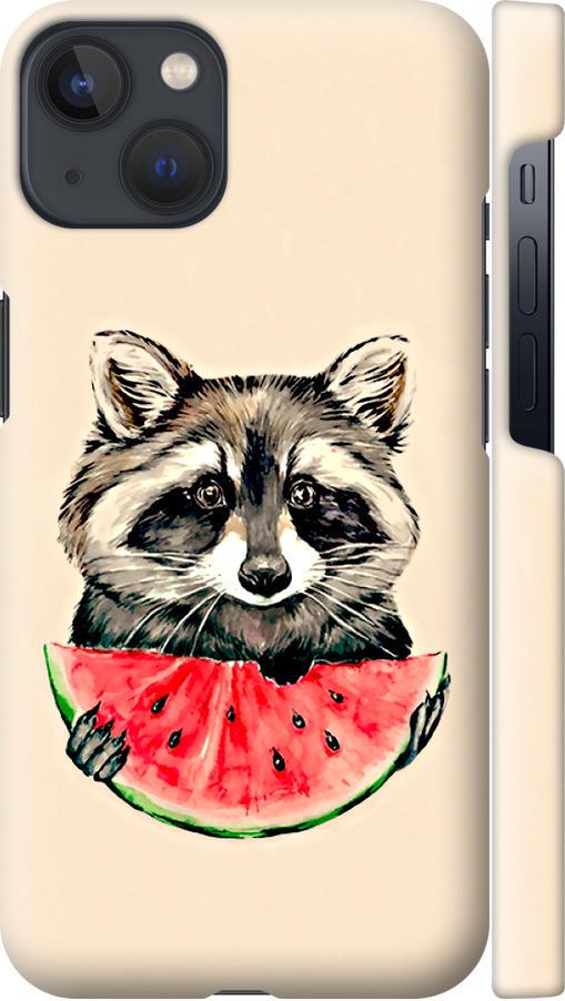 Чехол на iPhone 13 Енотик с арбузом (4605m-2374-42517)