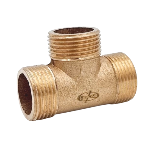 Тройник проходной Lexline К.0660-В 3/4" ННН усиленный латунь - фото 1 Тройник проходной Lexline К.0660-В 3/4" ННН усиленный латунь - фото 1